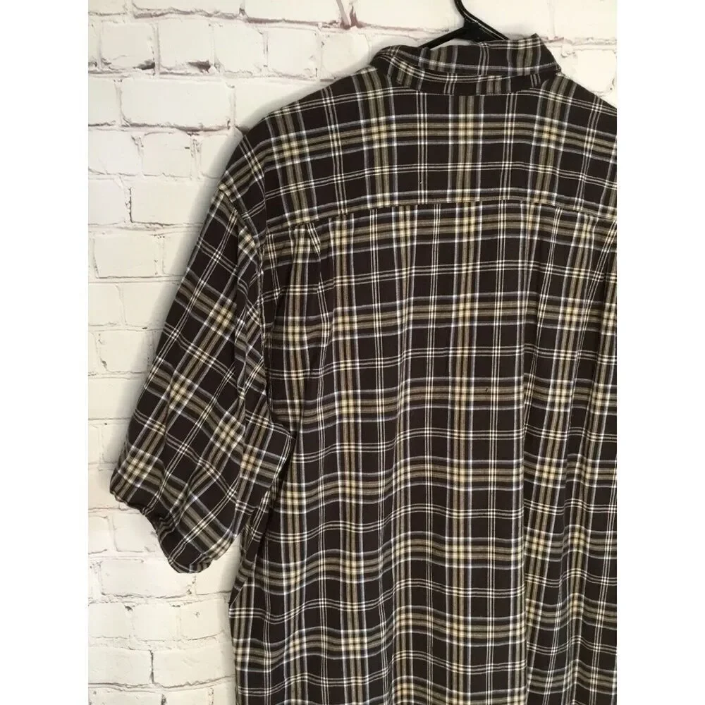 Carhartt Vtg Shirt Mens Large Tall Short Sleeve Button Down‎ Relaxed Fit